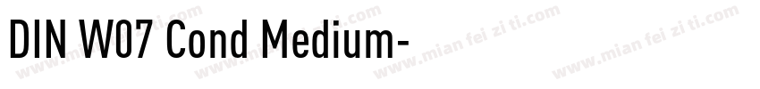 DIN W07 Cond Medium字体转换